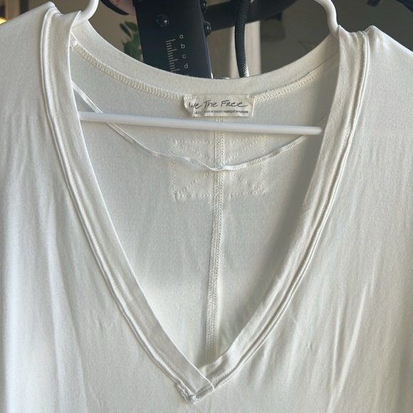 Free People soft cotton v neck long sleeve shirt size xs - Picture 5 of 6